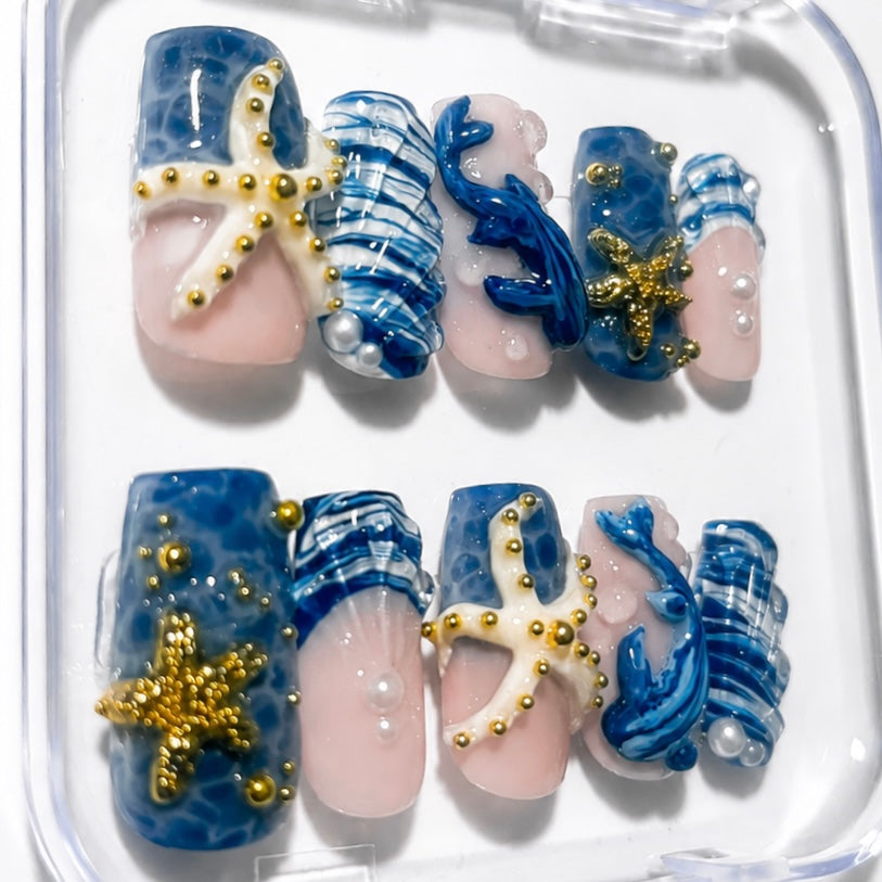 Azure Tide ✦ 100% Handmade