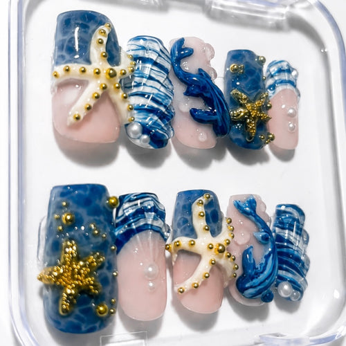 Azure Tide ✦ 100% Handmade
